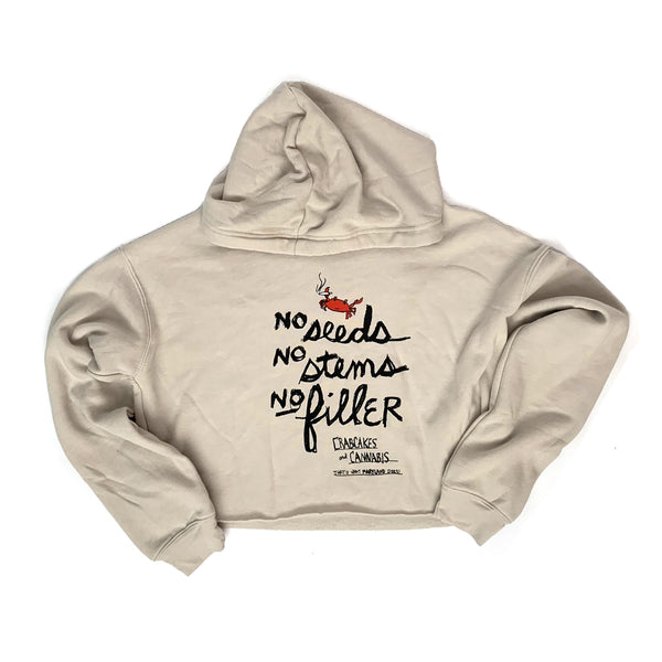 "No Filler" Women's Cropped Fleece Hoodies