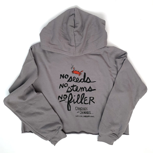 "No Filler" Women's Cropped Fleece Hoodies